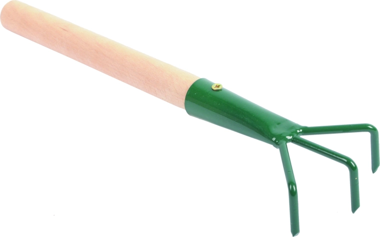 Zahradní drápek se 3 hroty s násadou 25 cm