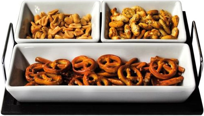 Servírovací sada misek na podnose Toro obdélníková