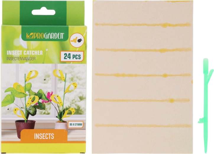 Lepové desky na škůdce 9,5 × 2,1 cm se držáky