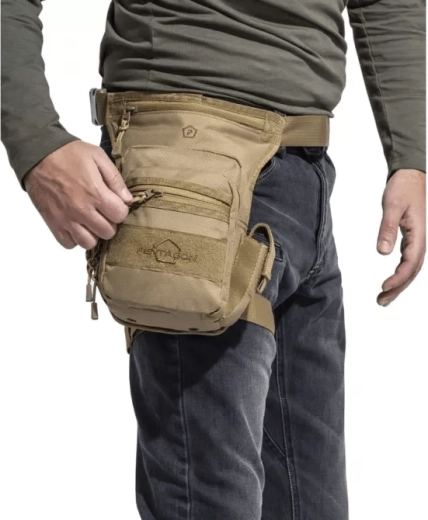 Stehenní taška PENTAGON MAX-S 2.0, černá