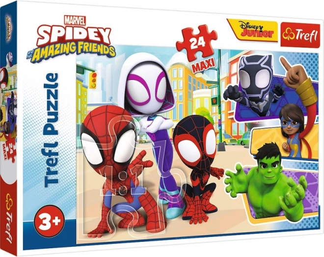 Maxi puzzle 24 dílků Marvel Spidey a jeho úžasní přátelé Trefl