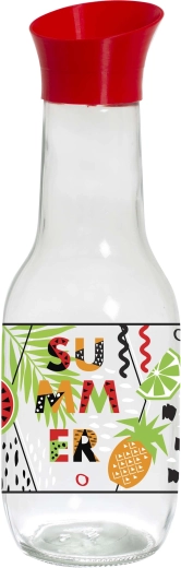 Skleněná karafa Toro s víčkem 1 l summer