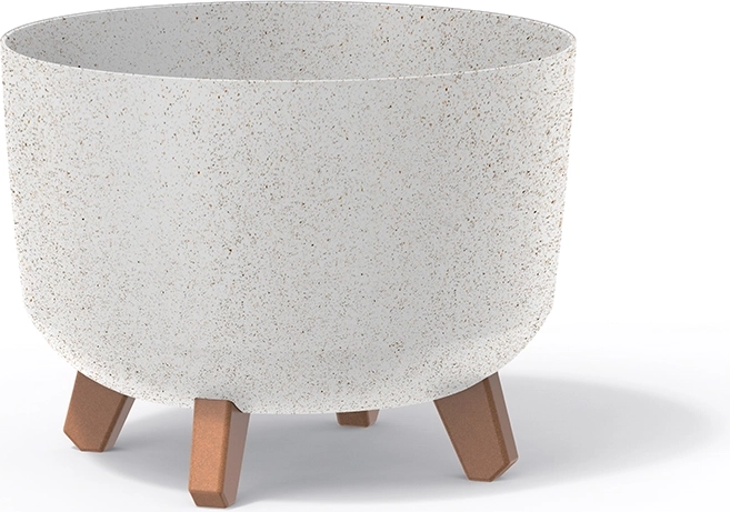 Květináč na nožičkách Gracia Standard Eco Wood 28,5 cm – bílý