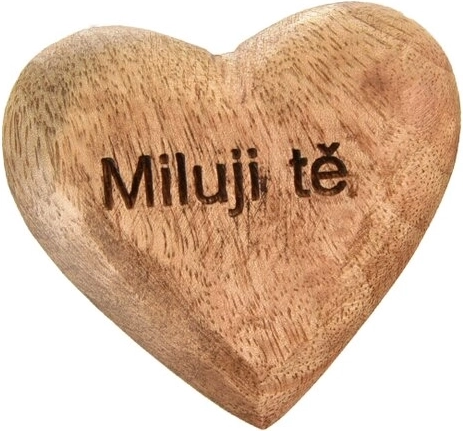 Dekorativní srdce mango „Miluji tě“