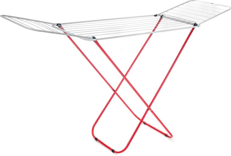 Sušák na prádlo 16 m Economy, skládací kovový, červenobílý