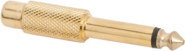 Pozlacená redukce RCA zásuvka na 6,3mm jack zástrčku mono