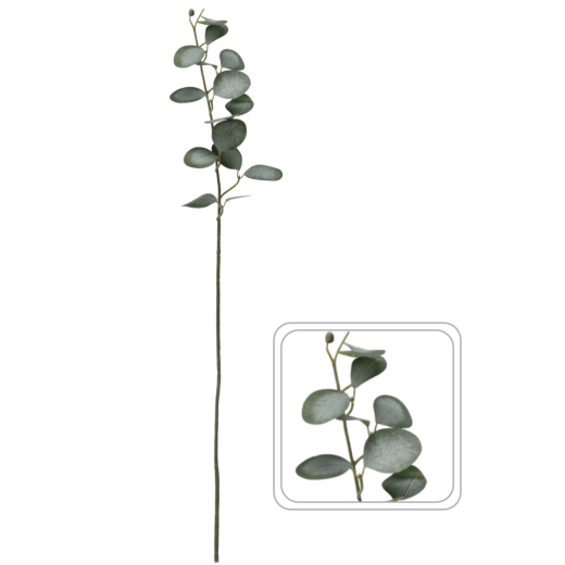 Umělá větev se zelenými listy 90 cm