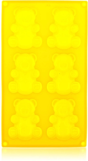 Silikonová forma na medvídky 6 ks žlutá