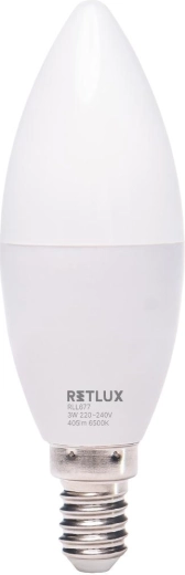 LED žárovka Retlux svíčka E14 3 W denní bílá