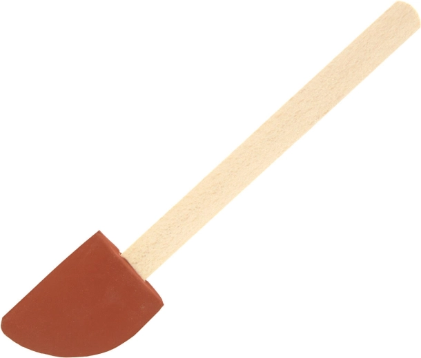 Gumová kuchyňská stěrka s dřevěnou rukojetí 26 cm, červená