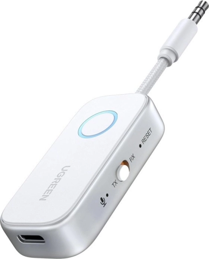 Bluetooth audio adaptér UGREEN 5.4 3,5 mm (TX/RX) bílý - 1 kus