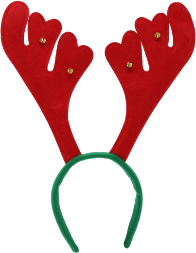 Čelenka s parohy soba červené 31 × 35 cm