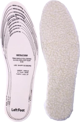 Vložky do bot z umělé vlny a latexu – 1 pár