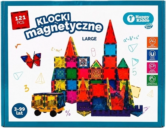 SmilyPlay magnetická stavebnice 121 ks
