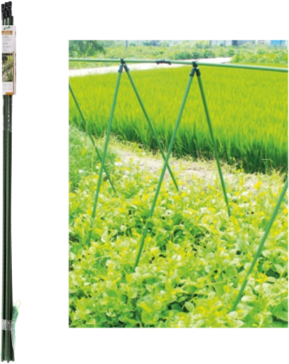 Zahradní opora s pletivem 1,5 m, průměr tyček 11 mm, zelená