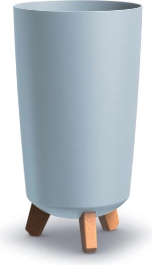 Květináč na nožičkách Gracia Tubus Slim, světle šedý, 19,5 × 36,5 cm