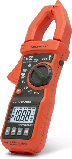 Digitální klešťový multimetr MAXWELL True RMS AC 600 A s LPF
