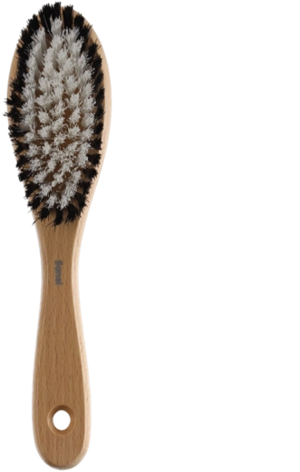 Kartáč na oděvy s ergonomickou rukojetí z bukového dřeva