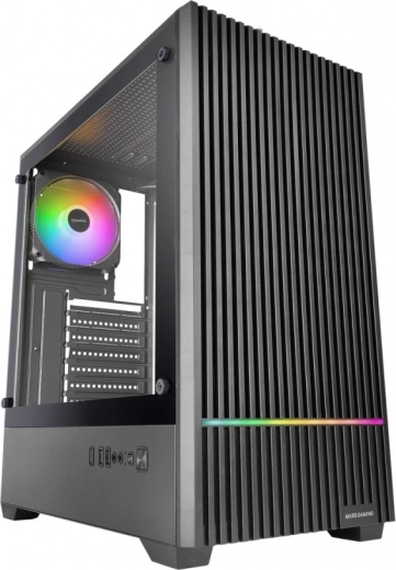 Mars Gaming MC-Quantum černá herní PC skříň ATX se 4 ventilátory