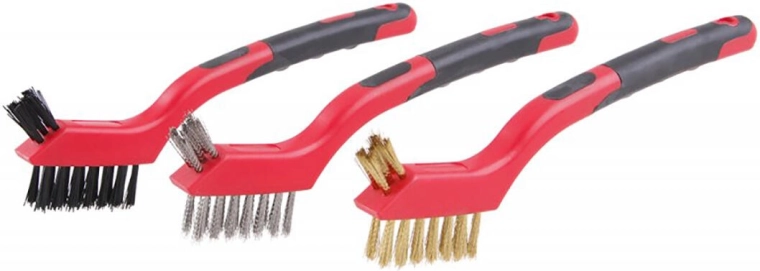 Ruční kartáče sada 3 ks FESTA (nerez, nylon, mosaz)