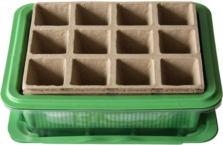 Minipařeniště se sadbovou papírovou deskou, 12 polí, 3 sady