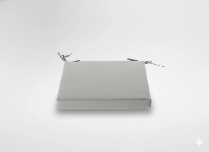 Polštář na židli 40 × 40 × 5 cm světle šedý