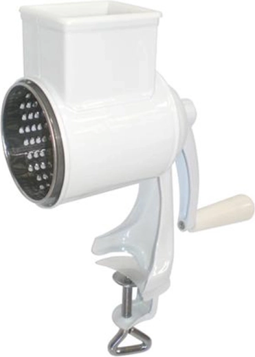 Kovový mlýnek na strouhanku a ořechy s plastovou rukovětí