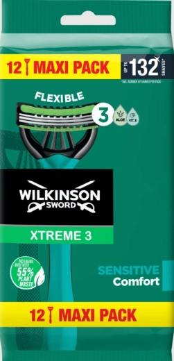 Jednorázový holicí strojek Wilkinson Xtreme3 Sensitive, 12 ks