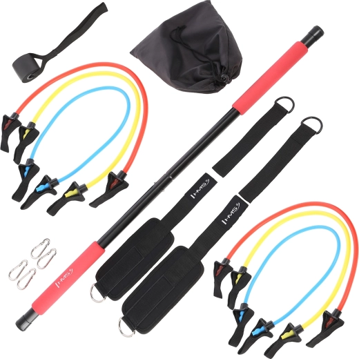 Pilates tyč se sadou expandérů HMS DC31