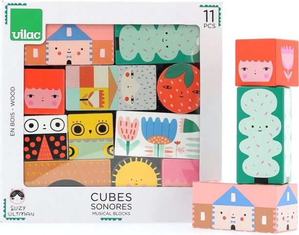 Vilac dřevěné zvukové kostky