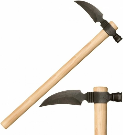 Tomahawk Cold Steel Spontoon Hawk s hrotem, dřevěná rukojeť 22,2 cm