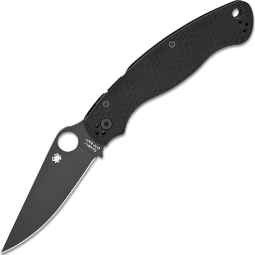 Zavírací nůž Spyderco Military 2 All Black, G10, DLC povrch