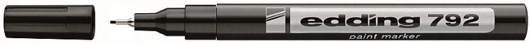 Lakový popisovač černý Edding s kulatým hrotem 0,8 mm