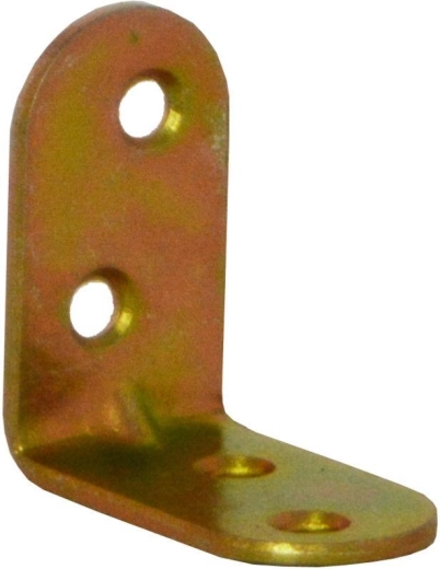 Úhelník s prolisem 30 × 18 × 2 mm, žlutý pozink