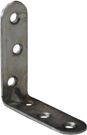 Montážní úhelník s prolisem 60 × 18 × 2 mm, bílý pozink, 15 ks