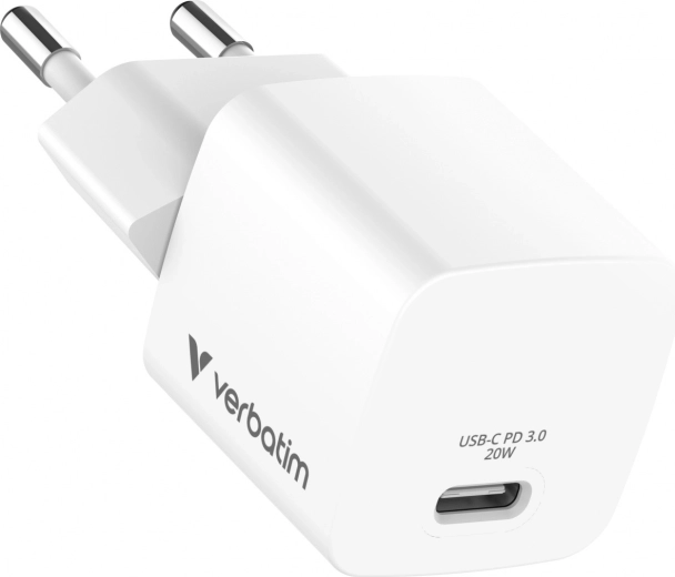 Verbatim mini GaN nabíječka 20 W USB-C PD 3.0