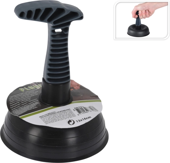 Zvon na čištění výlevek 13 × 16 cm – černý