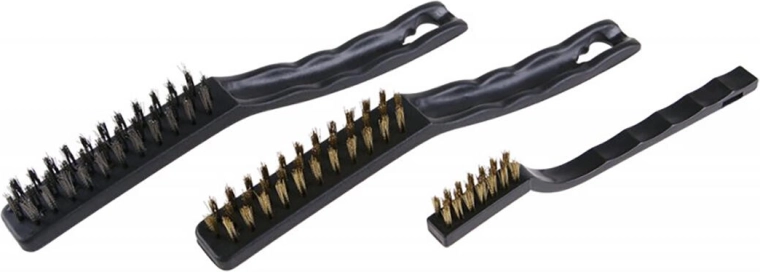 Sada drátěných kartáčů 3 ks (ocelový a mosazné)