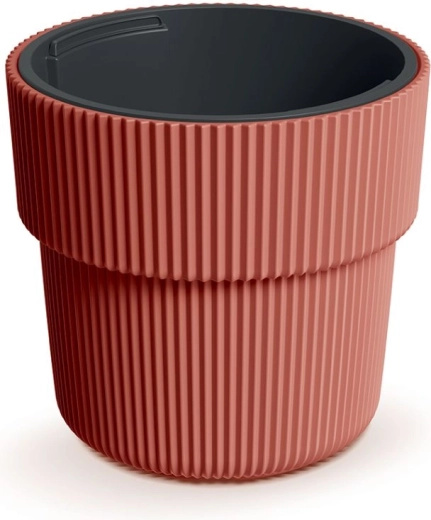 Květináč s vložkou 39 cm, měděný plastový design MILLY