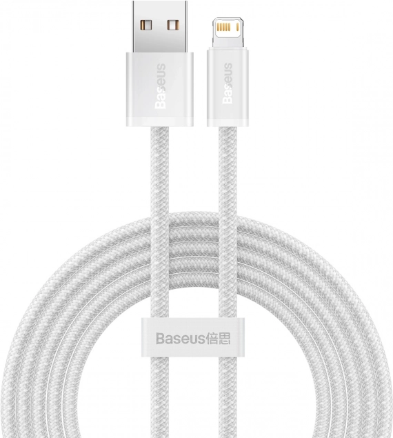 Baseus Dynamic kabel USB–Lightning 2 m, rychlé nabíjení 2,4 A (bílý)