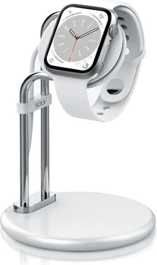 Hliníkový stojánek pro Apple Watch na nabíjení – stříbrný