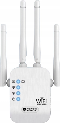 Dvoupásmový Wi‑Fi zesilovač signálu Renew Force 1200 Mb/s se 4 anténami - 1 kus