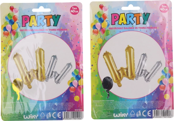 Nafukovací balónek ve tvaru písmene W