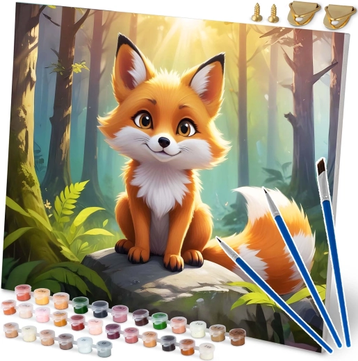 Malování podle čísel 40 × 50 cm – liška MASSIDO