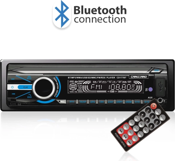 Autorádio CARGUARD s Bluetooth, USB a FM rádiem