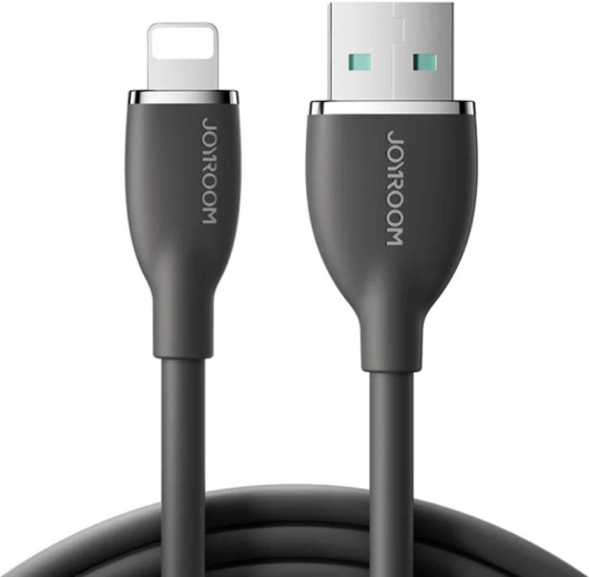 Joyroom barevný kabel USB-A na Lightning 1,2 m (černý)