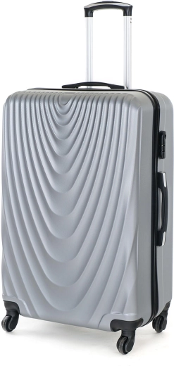 Cestovní skořepinový kufr ABS 86 l, šedý