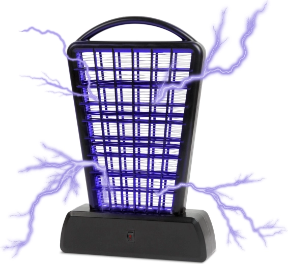 UV lampa proti hmyzu na stůl s USB a bateriovým napájením, černá