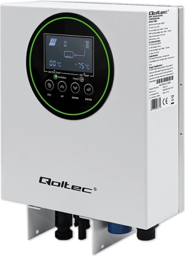Solární měnič pro ohřev vody Qoltec ECO Solar Boost s MPPT, BYPASS, LCD, Wi‑Fi (3 kW / 4 kW)