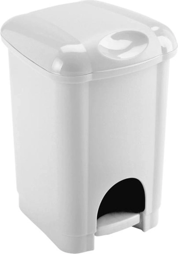 Plastový nášlapný odpadkový koš HEIDRUN 6 l